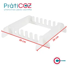 Suporte Para 7 Tábuas Placas De Corte Cozinha Cor Branco Suporte 7 Foto mini 2