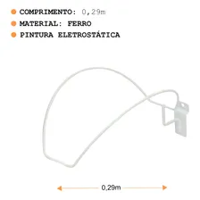 Suporte Para Boné Para Painel Canaletado 30 Unidades Branco Foto mini  2