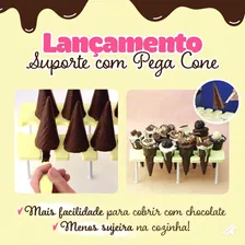 Suporte Para Cone Trufado Casquinhas Pizza Cone Temaki Top Cor Amarelo Foto mini 4