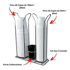 Suporte Para Copos Descartáveis 80/20ml Organizador Branco Foto mini 2