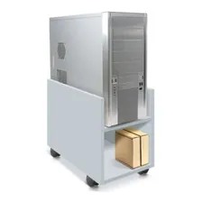 Suporte Para Cpu E Nobreak Estabilizador De Mdf Com Rodízios Foto mini  3