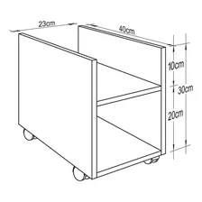 Suporte Para Cpu E Nobreak Estabilizador De Mdf Com Rodízios Foto mini 4