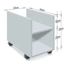 Suporte Para Cpu E Nobreak Estabilizador De Mdf Com Rodízios Foto mini  2