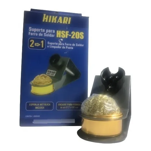 Suporte Para Ferro De Soldar Esponja Metálica Hikari Hsf-20s Bivolt Foto 1