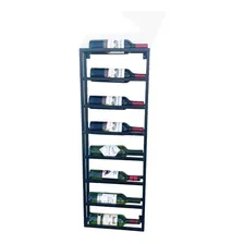 Suporte Para Garrafas Ferro Tipo Industrial Adega P/ Vinhos Cor Preto Foto mini 2