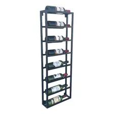 Suporte Para Garrafas Ferro Tipo Industrial Adega P/ Vinhos Cor Preto Foto mini 1
