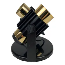 Suporte Para Lâmpada De Banheiro Duplo Preto Spot Aletado Foto mini 4