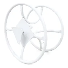 Suporte Para Mangueira De Jardim Redondo Girat贸rio Cor Branco Foto mini 3