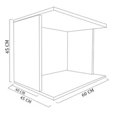 Suporte Para Microondas Simples  Em Mdf - Branco Foto mini  3