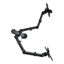 Suporte para monitor de Mesa Articulado Para 2 Monitores Até 32'' Cor Preto Foto mini 2