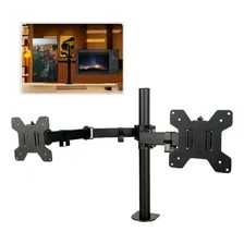 Suporte para monitor de Mesa Articulado Para 2 Monitores Até 32'' Cor Preto Foto mini 3