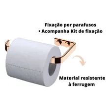 Suporte Para Papel Higiênico De Parede Rosé Gold Future Foto mini 3