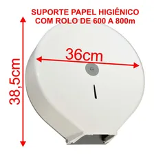 Suporte Para Papel Higiênico Rolão Institucional Até 600m Foto mini 2