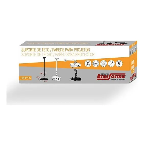 Suporte Para Projetor Sbrp756b Branco Brasforma Foto 1