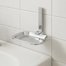 Suporte Para Sabonete Saboneteira Inox Cromado Banheiro Luxo Cor Prateado Foto mini 4