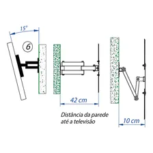 Suporte Para Smart Tv Samsung Un65au7700gxzd Led 4k 65 Foto mini 3