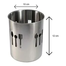 Suporte Para Talheres Inox Pia Escorredor Cozinha Redondo Foto mini  3