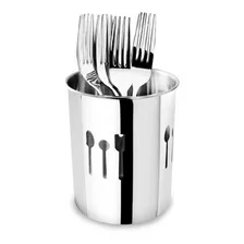 Suporte Para Talheres Inox Pia Escorredor Cozinha Redondo Foto mini  2