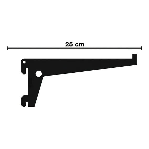 Suporte Para Trilho Simples 25cm Preto - Brasforma Foto 1