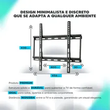 Suporte Para Tv Monitor De 32 Até 55 Fixo De Parede Sbrp404 Foto mini  2