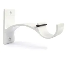 Suporte Para Varão Simples 100% Alumínio Grosso 28mm 3 Peças Cor Branco Perfil Foto  mini 1
