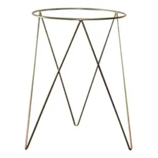 Suporte Para Vaso De Chão Tripé Ferro Jardinagem Ferro Cor Dourado-escuro Foto mini 1
