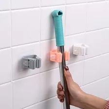 Suporte Parede Pendurar Vassoura Rodo Suporte Adesivo Cabide Foto mini 4