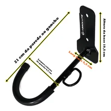 Suporte Parede Vertical Bicicletario Bike Com Anel Cadeado Foto mini 4