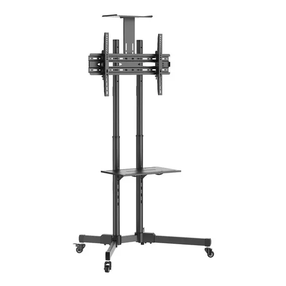 Suporte Pedestal com Rodizios com 7 Niveis de Regulagem de Altura para TVs/Televisão 32'' a 75