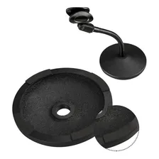 Suporte Pedestal Mesa Para Microfone Base Redonda Gooseneck Foto mini 4