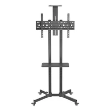 Suporte Pedestal Tv Até 70'' Para Piso De Chão Com Rodinhas Cor Preto Foto mini  2