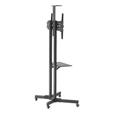 Suporte Pedestal Tv Até 70'' Para Piso De Chão Com Rodinhas Cor Preto Foto mini  3