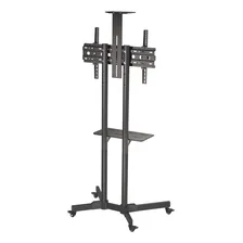 Suporte Pedestal Tv Até 70'' Para Piso De Chão Com Rodinhas Cor Preto Foto mini 4