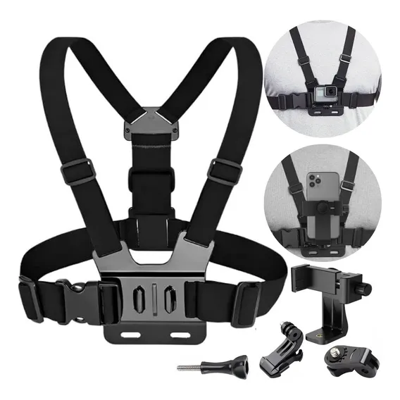 Suporte Peito Para Câmera Peitoral Gopro Celular Ajustável Foto 1
