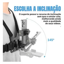 Suporte Peito Para Câmera Peitoral Gopro Celular Ajustável Foto mini 3