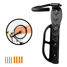 Suporte Pendurar Bike Parede Com Apoio Gancho Emborrachado Cor Preto Foto mini 3