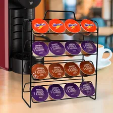 Suporte Porta 32 Capsulas Cafe Cafeteira Dolce Gusto Preto Foto mini  3