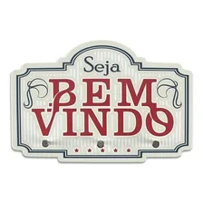 Suporte Porta Chave Bem Vindo Retro Foto mini 2