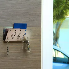 Suporte Porta Chave/carteira/carta/贸culos - Notas Musicais Foto mini 2