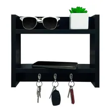 Suporte Porta Chaves Organizador Decorativo Parede Madeira Foto mini 2