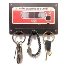 Suporte Porta Chaves Para Casa E Bar - Fita Cassete Retr么 Foto mini 1