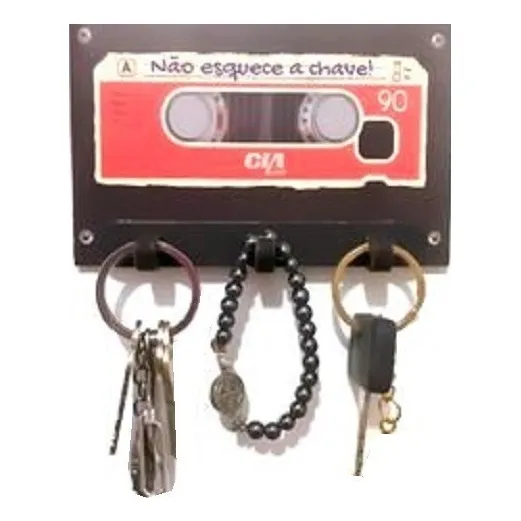 Suporte Porta Chaves Para Casa E Bar - Fita Cassete Retr么 Foto 1