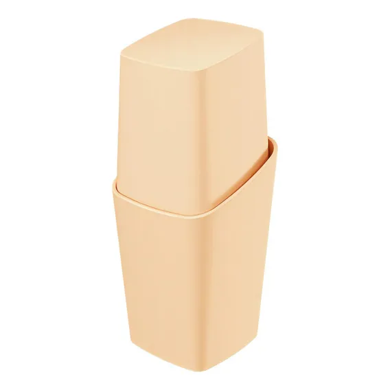 Suporte Porta Escova De Dentes Com Tampa Banheiro Rosa Foto 1