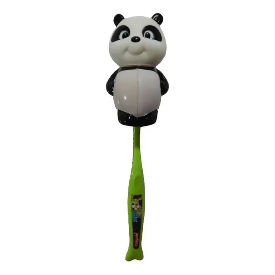 Suporte Porta Escova Dentes Ventosa Panda + Escova Infantil Foto 1
