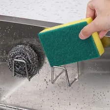 Suporte Porta Esponja Bucha Inox Pia Organizador Cozinha Foto mini 4