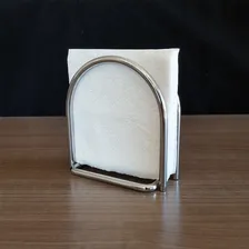 Suporte Porta Guardanapo Papel De Mesa Arco Aço Cromado Foto mini 4