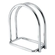 Suporte Porta Guardanapo Papel De Mesa Arco Aço Cromado Foto mini 3