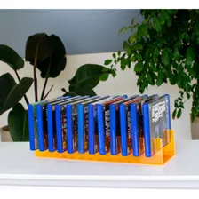 Suporte Porta Jogos AcrÃlico Ps3, Ps4, Ps5, Xbox, Blu-ray Cor Laranja Foto mini 2