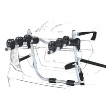 Suporte Porta Malas Transbike Universal P/ 3 Bikes Eqmax Zx Cor Cinza Foto mini 1