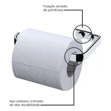 Suporte Porta Papel Higiênico De Parede Cromado 2300 Future Foto mini  3